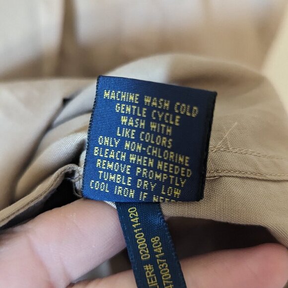 NWT Polo Ralph Lauren Long Sleeve Popover Tan Preppy Cotton Shirtdress, Size 12 - Picture 8 of 11